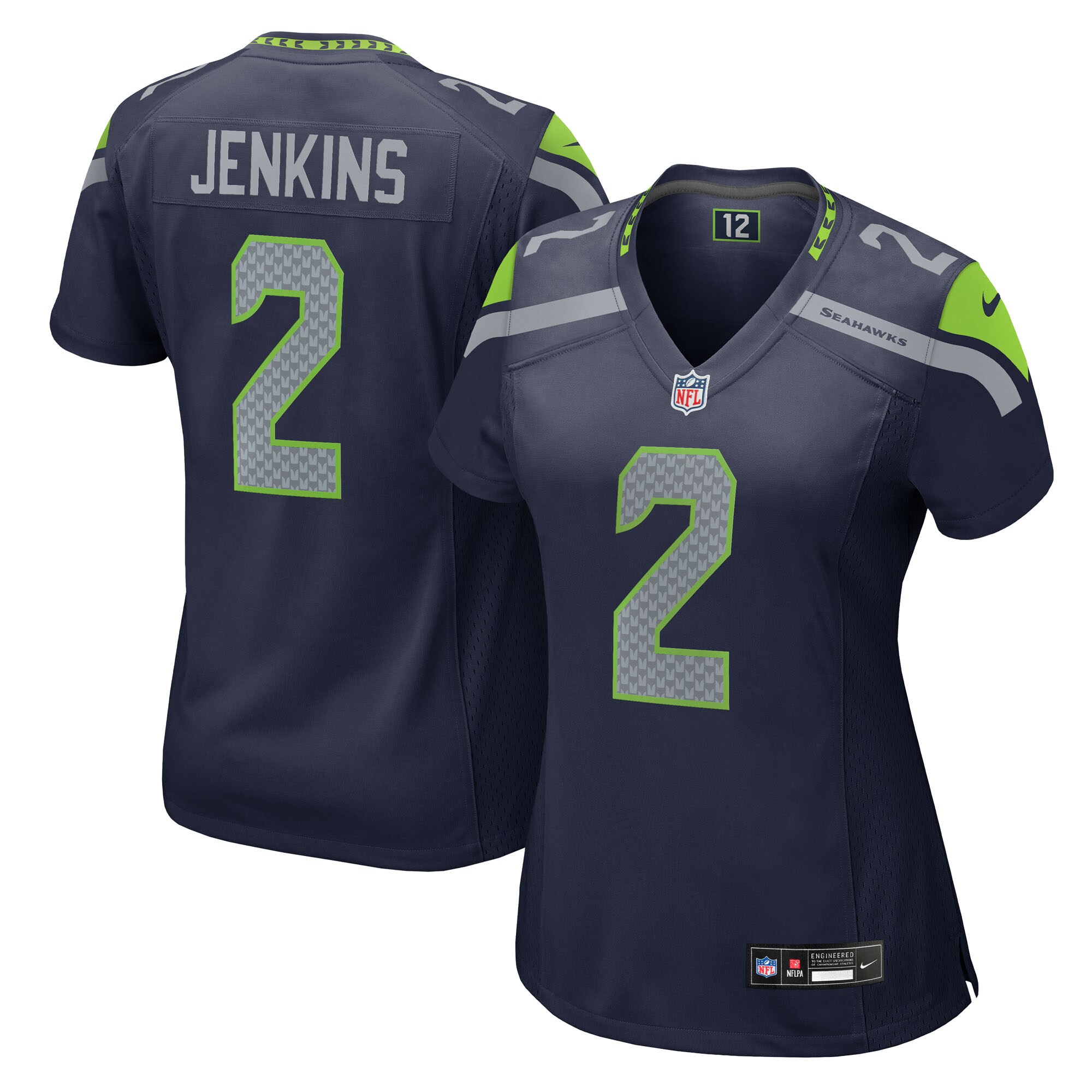 Women's Seattle Seahawks Rayshawn Jenkins College Navy Team Game Jersey JS7423 nicesnker