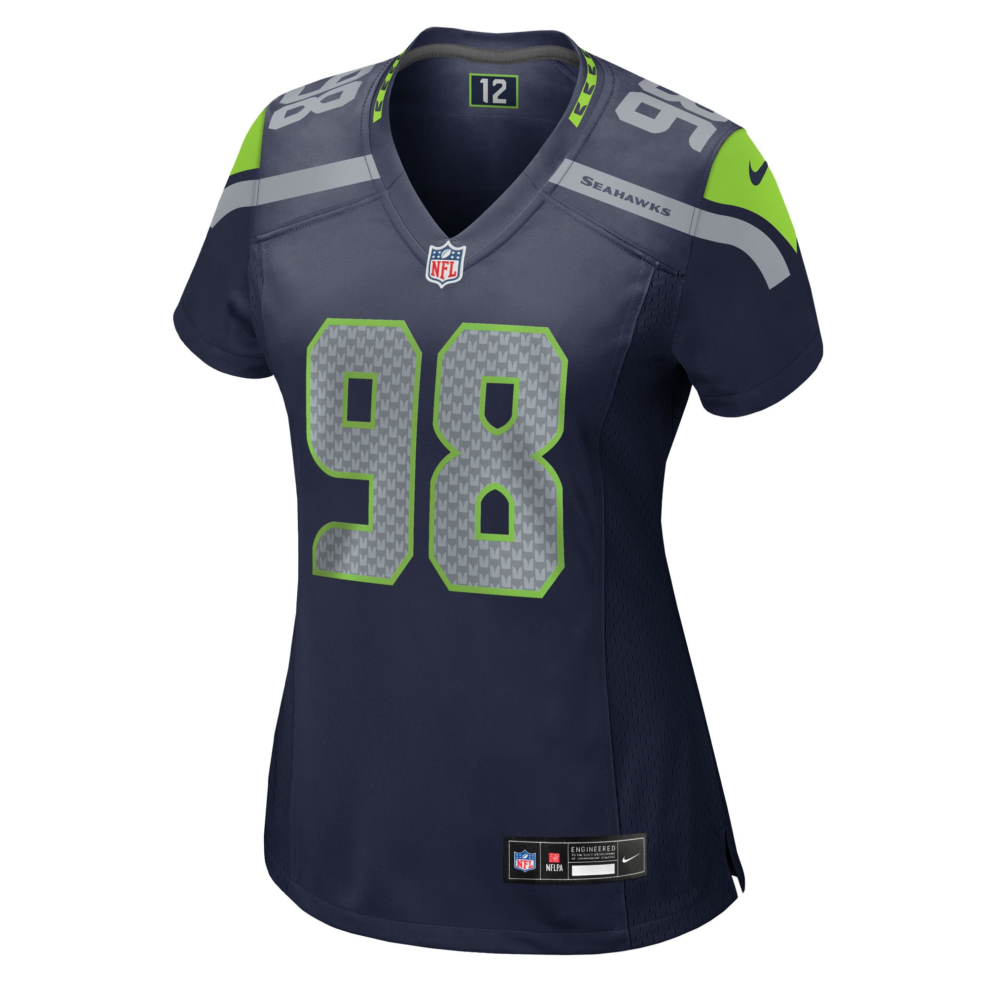 Women's Seattle Seahawks Roy Robertson-Harris College Navy Team Game Jersey JS7306 nicesnker - Image 2