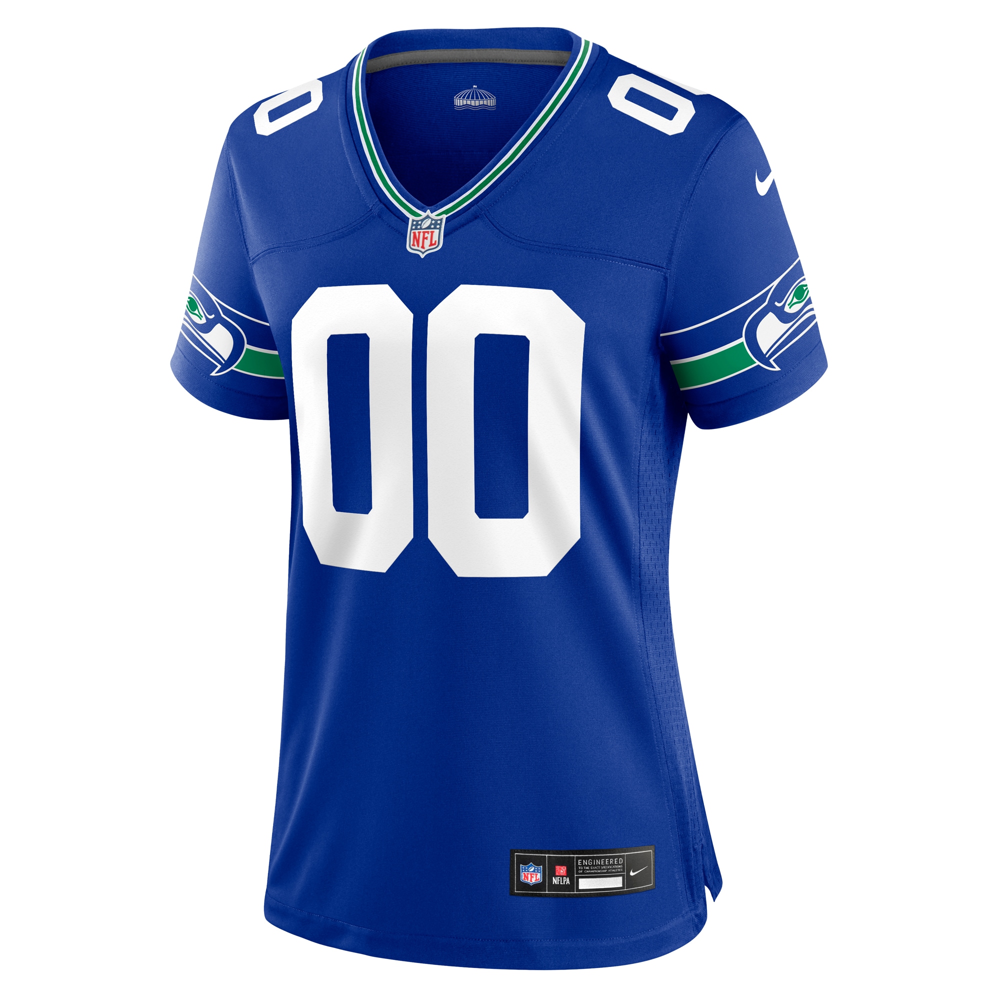 Women's Seattle Seahawks Royal Throwback Custom Jersey JS3331 nicesnker - Image 2