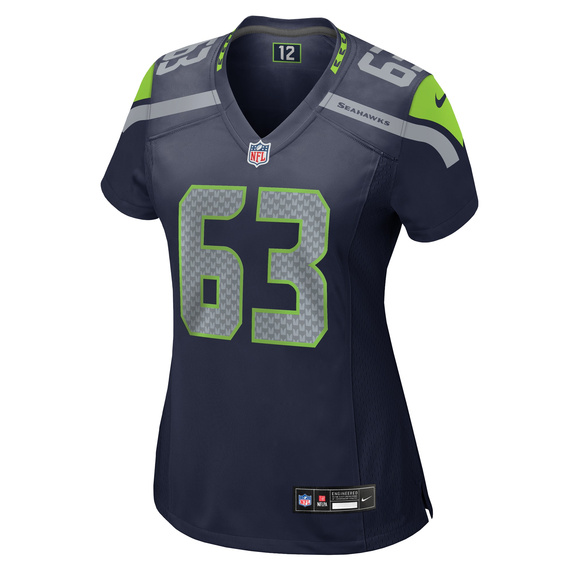 Women's Seattle Seahawks Sataoa Laumea College Navy Game Jersey JS8941 nicesnker - Image 2