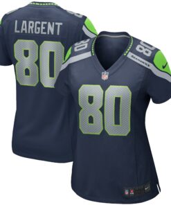 Women's Seattle Seahawks Steve Largent College Navy Game Retired Player Jersey JS1842 nicesnker