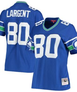 Women's Seattle Seahawks Steve Largent Mitchell & Ness Royal 1985 Legacy Jersey JS5097 nicesnker