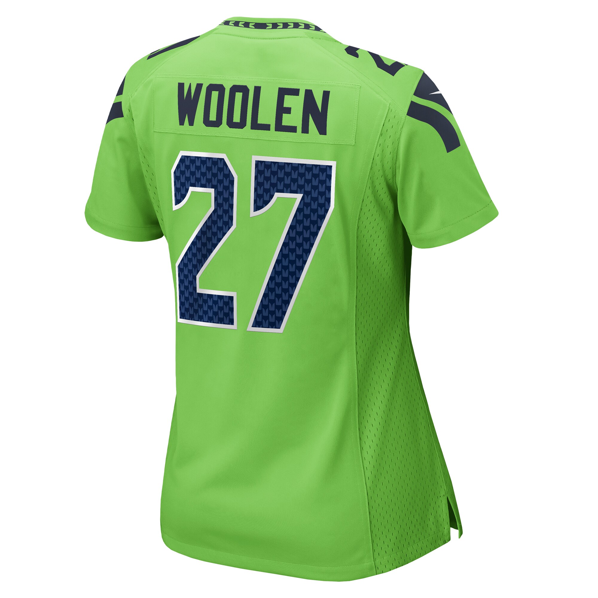 Women's Seattle Seahawks Tariq Woolen Neon Green Game Jersey JS4134 nicesnker - Image 3