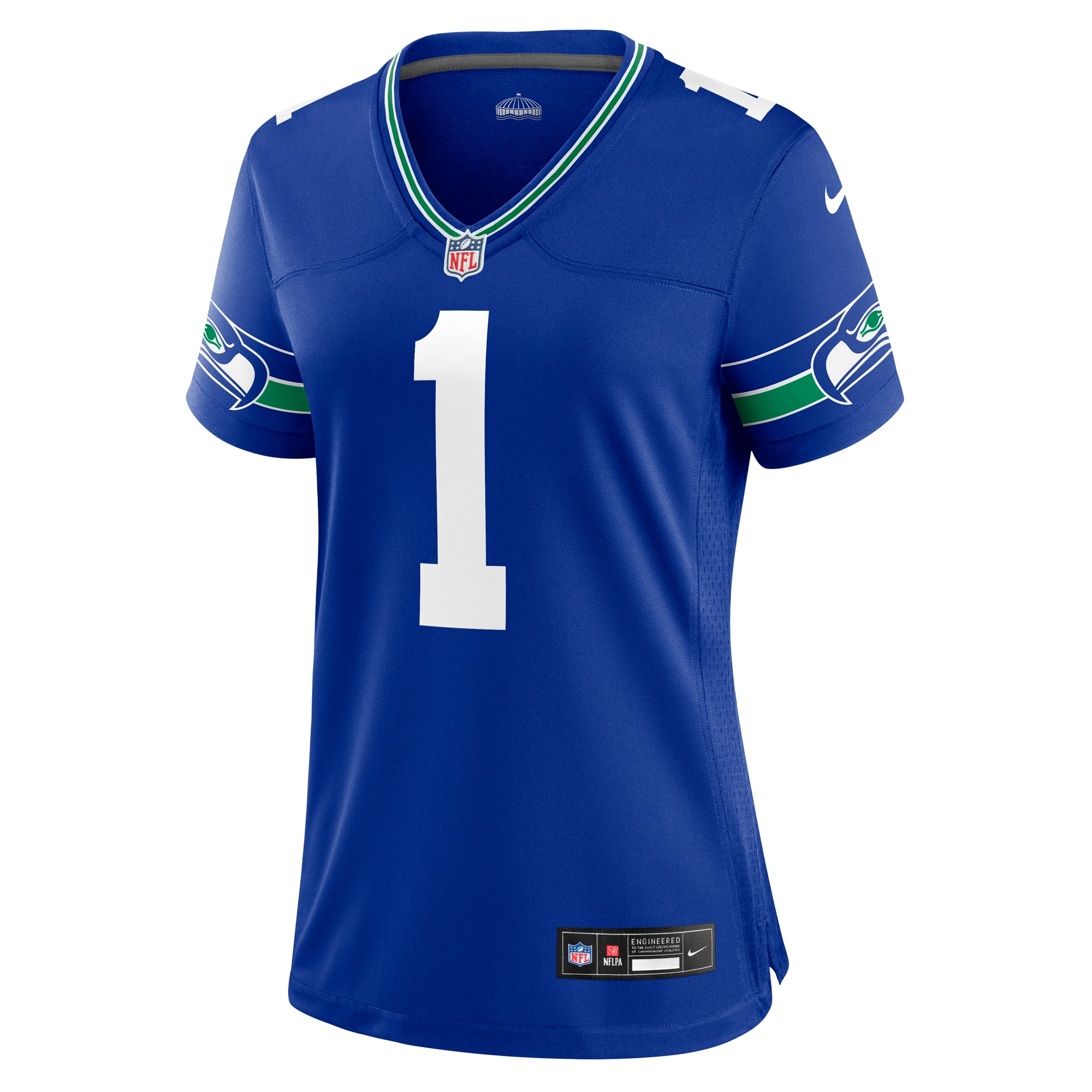 Women's Seattle Seahawks Warren Moon Royal Throwback Retired Player Game Jersey JS3214 nicesnker - Image 2