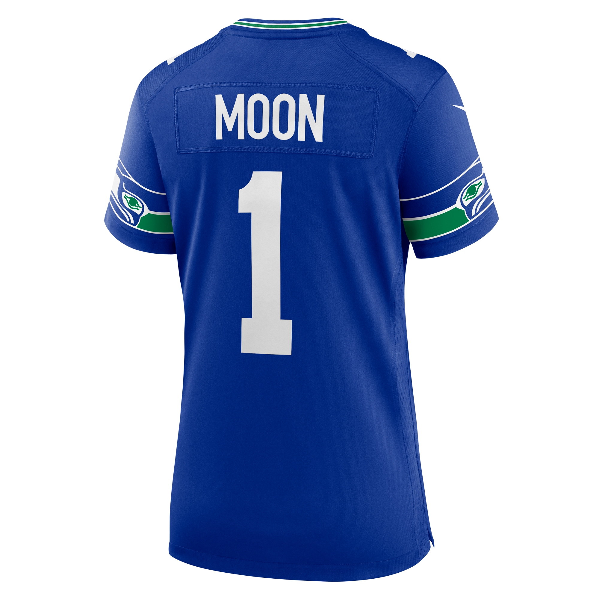 Women's Seattle Seahawks Warren Moon Royal Throwback Retired Player Game Jersey JS3214 nicesnker - Image 3
