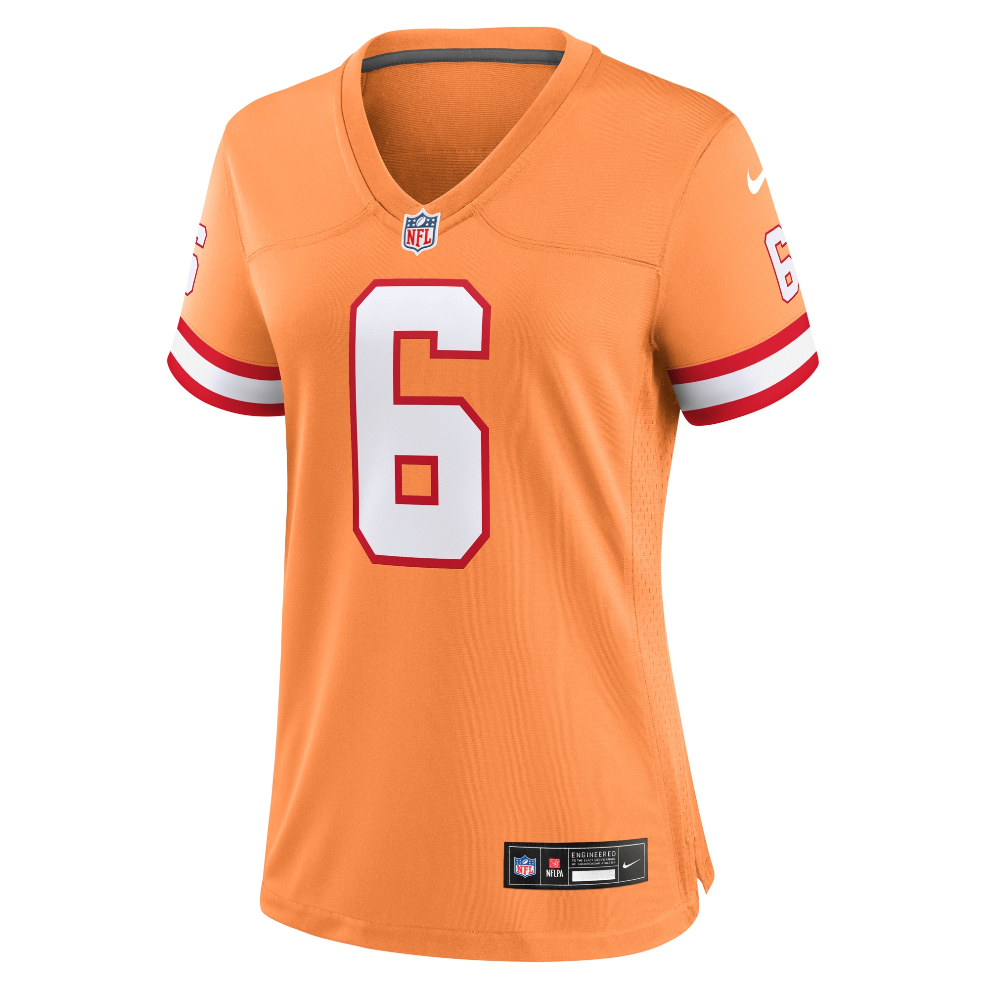 Women's Tampa Bay Buccaneers Baker Mayfield Orange Throwback Game Jersey JS1944 nicesnker - Image 2