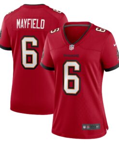 Women's Tampa Bay Buccaneers Baker Mayfield Red Game Jersey JS2156 nicesnker