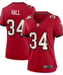 Women's Tampa Bay Buccaneers Bryce Hall Red Team Game Jersey JS7993 nicesnker