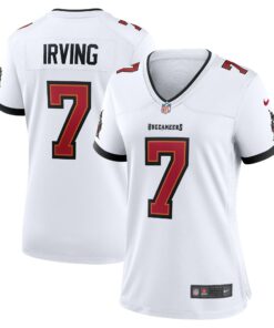 Women's Tampa Bay Buccaneers Bucky Irving White Game Jersey JS6050 nicesnker