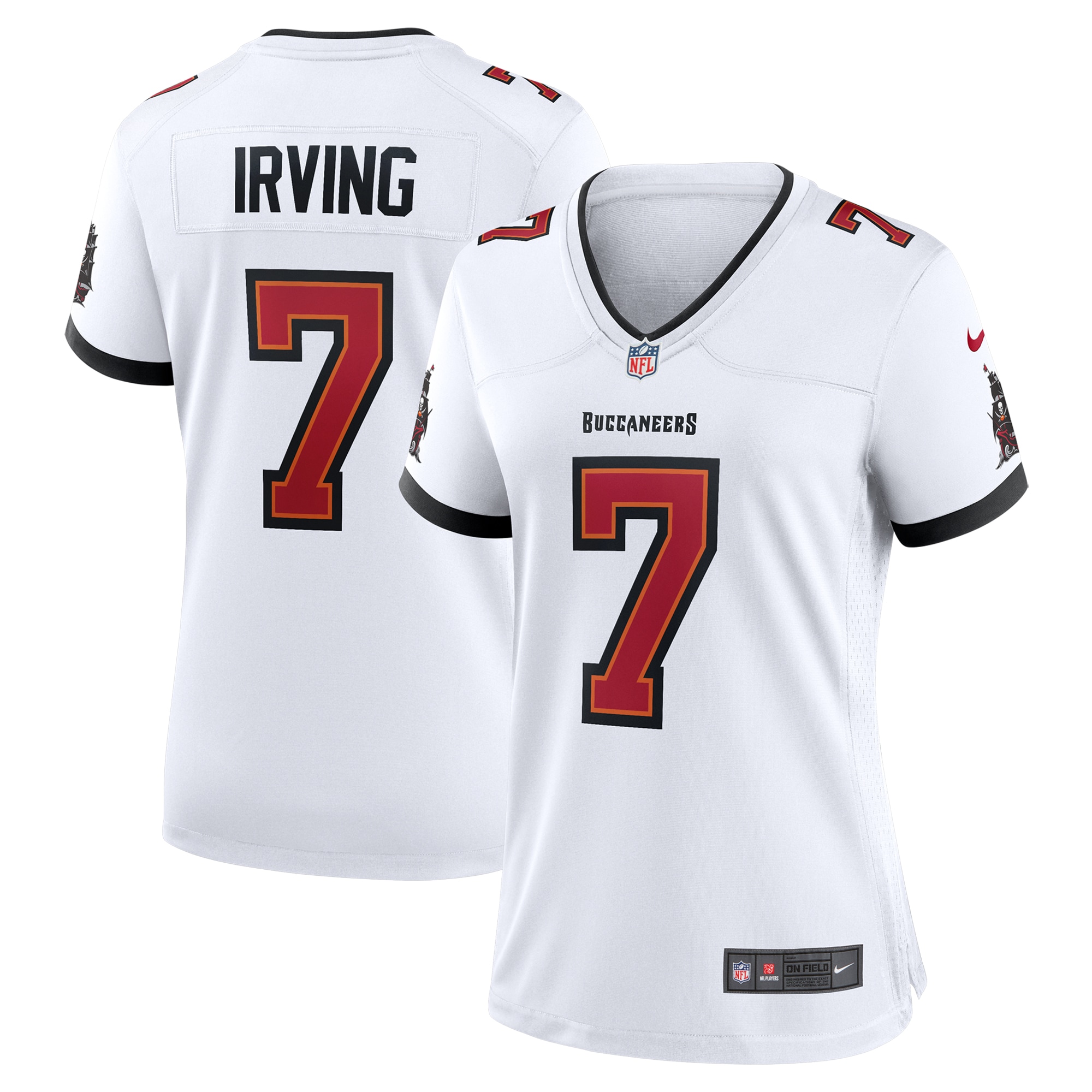Women's Tampa Bay Buccaneers Bucky Irving White Game Jersey JS6050 nicesnker