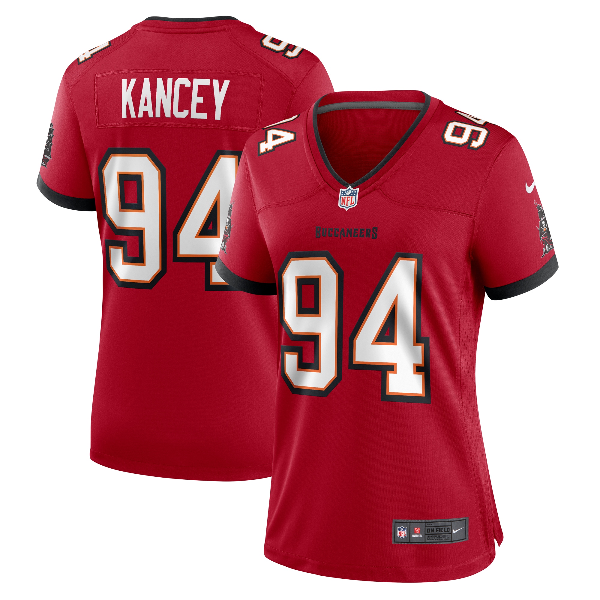 Women's Tampa Bay Buccaneers Calijah Kancey Red Game Jersey JS9937 nicesnker