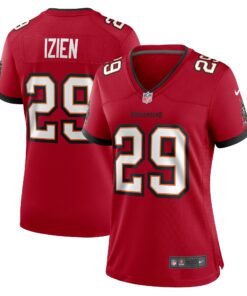 Women's Tampa Bay Buccaneers Christian Izien Red Game Jersey JS2678 nicesnker