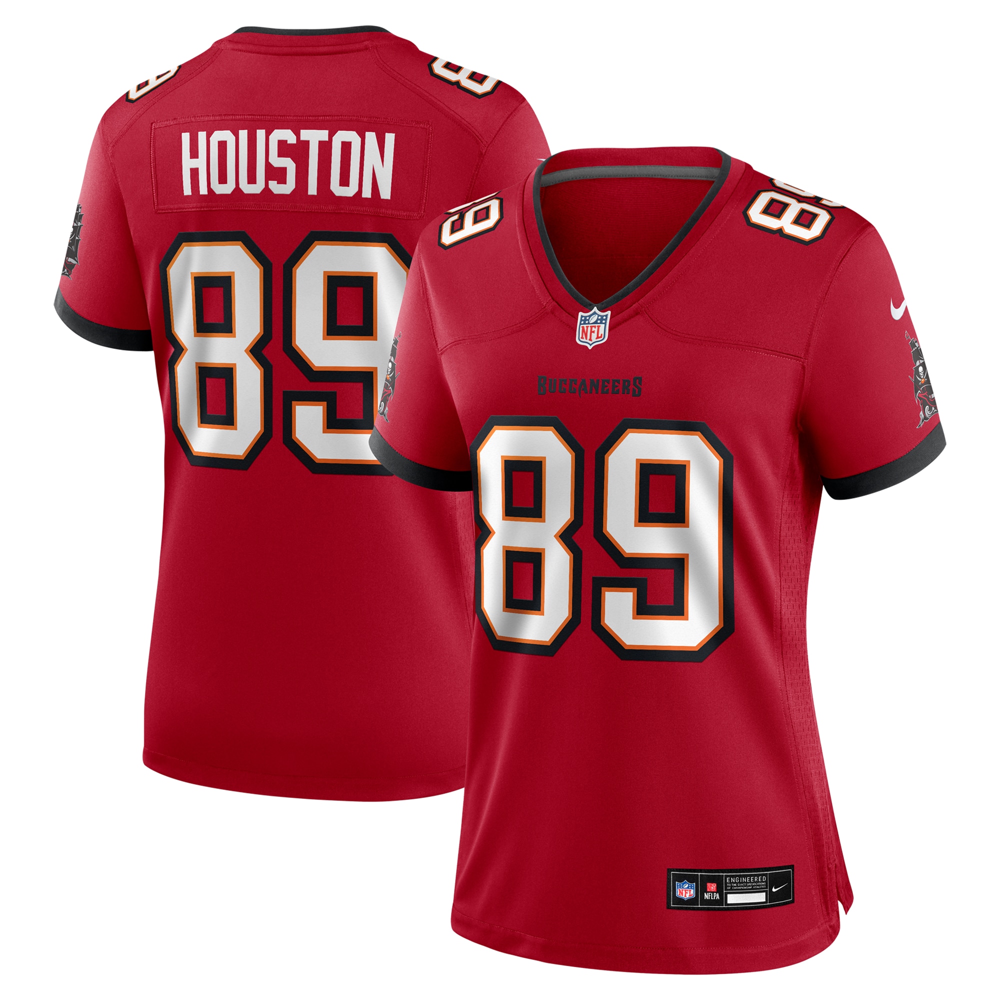 Women's Tampa Bay Buccaneers Dennis Houston Red Game Jersey JS8874 nicesnker