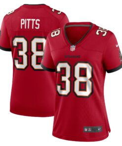 Women's Tampa Bay Buccaneers Derrek Pitts Red Game Jersey JS7859 nicesnker