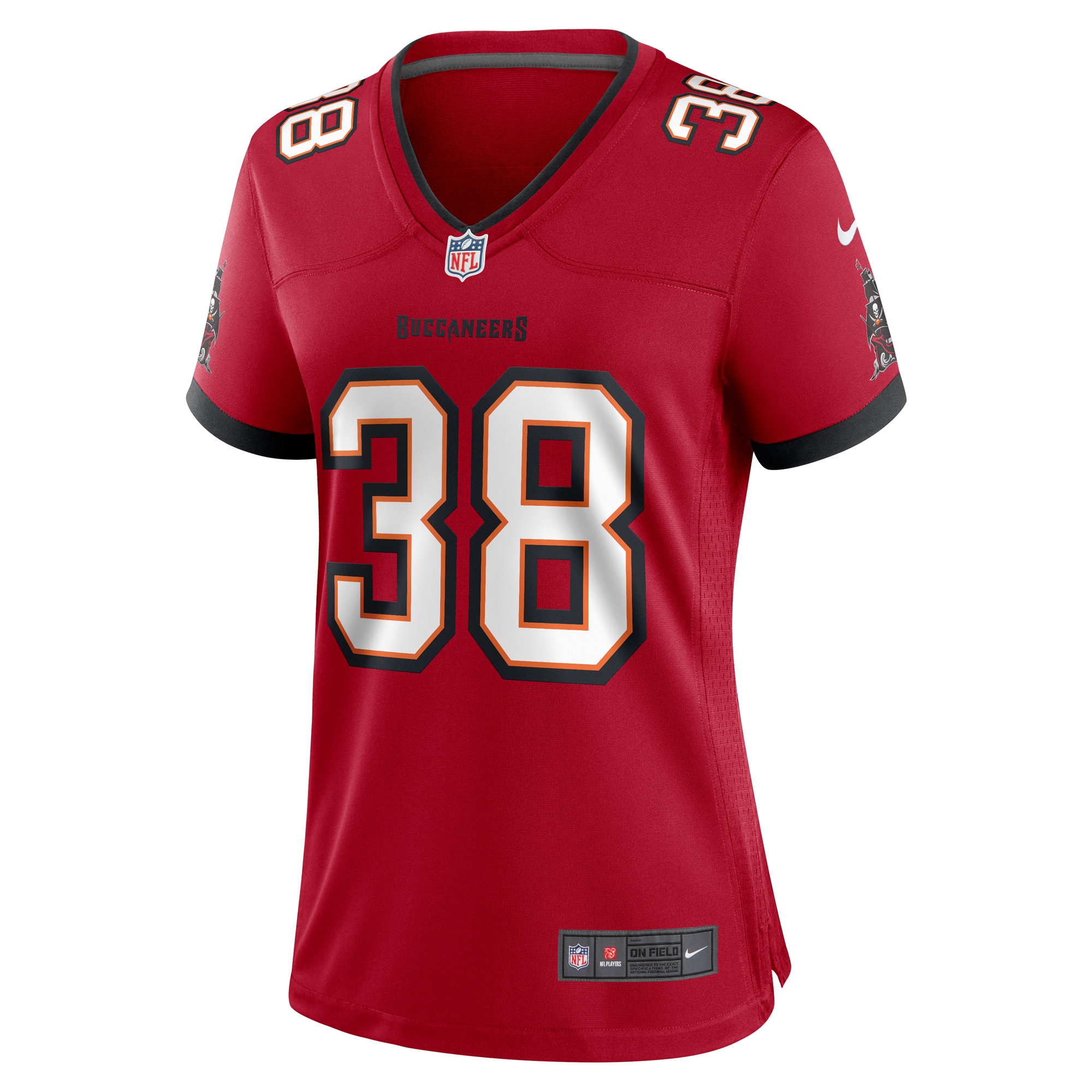 Women's Tampa Bay Buccaneers Derrek Pitts Red Game Jersey JS7859 nicesnker - Image 2