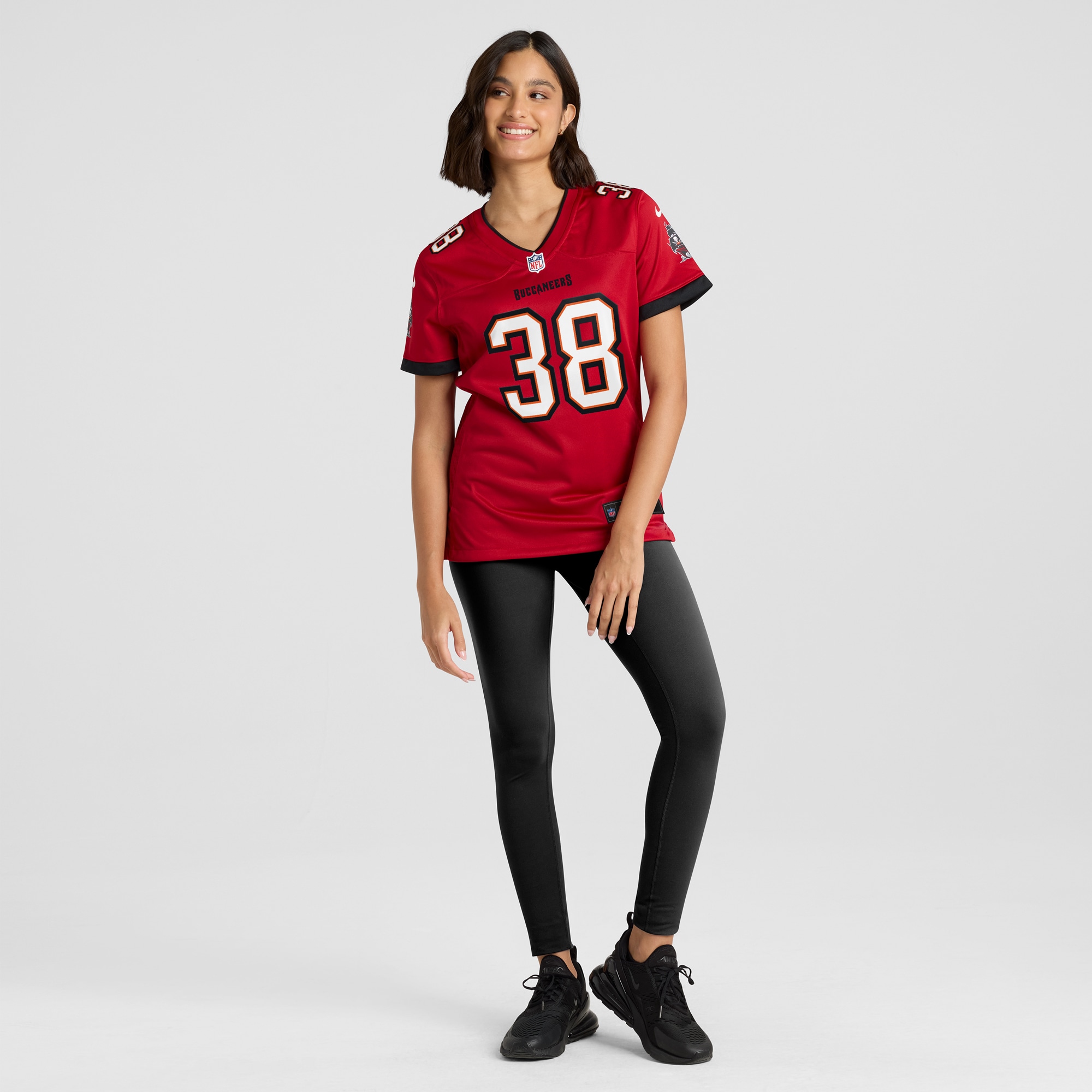 Women's Tampa Bay Buccaneers Derrek Pitts Red Game Jersey JS7859 nicesnker - Image 4