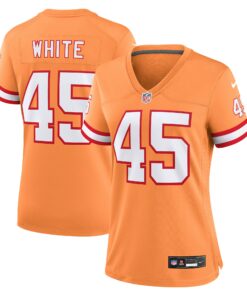 Women's Tampa Bay Buccaneers Devin White Orange Player Jersey JS6680 nicesnker