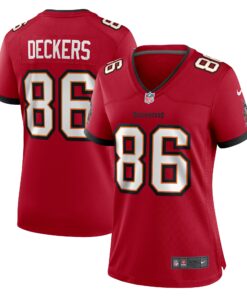 Women's Tampa Bay Buccaneers Evan Deckers Red Game Jersey JS6540 nicesnker