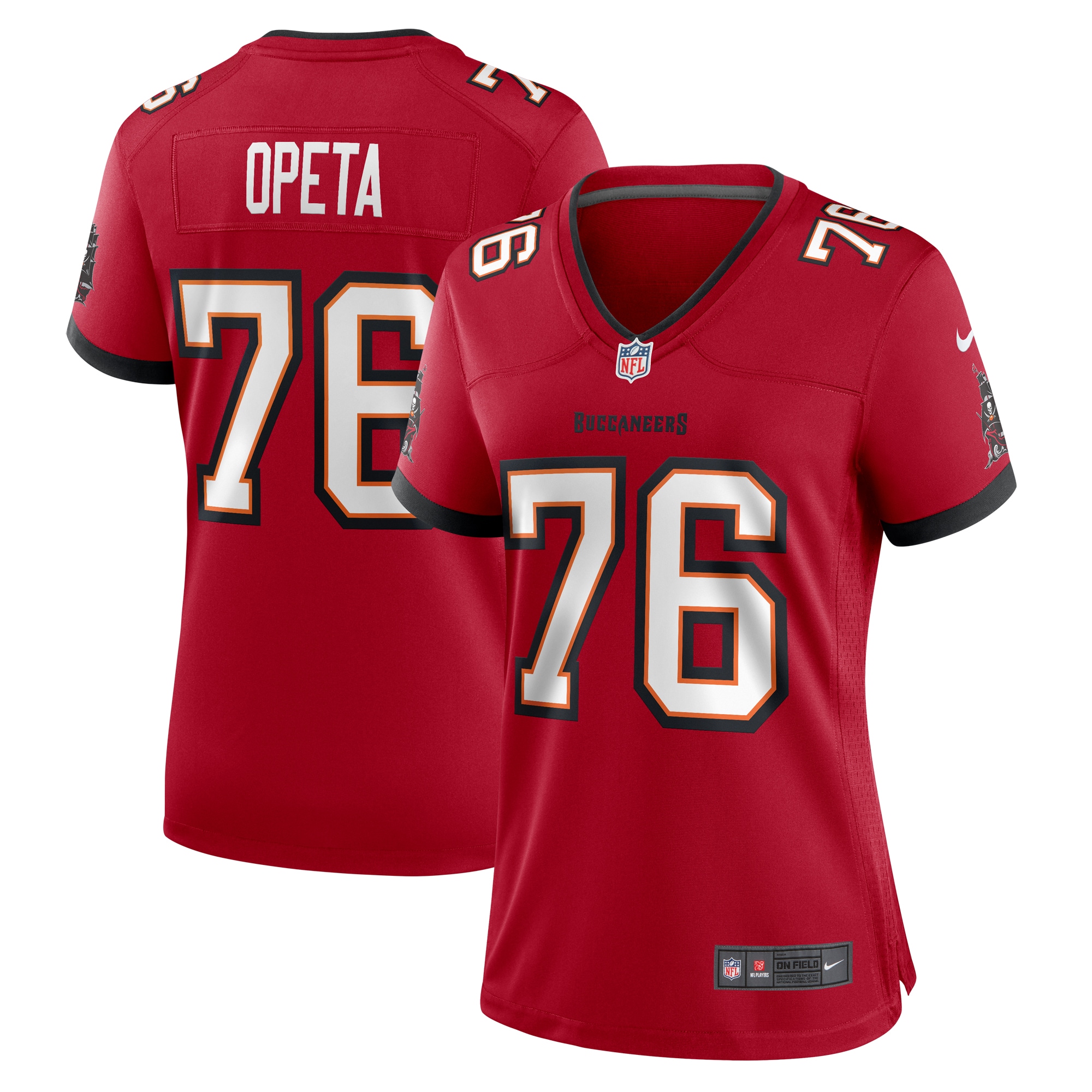Women's Tampa Bay Buccaneers Iosua Opeta Red Game Jersey JS3948 nicesnker