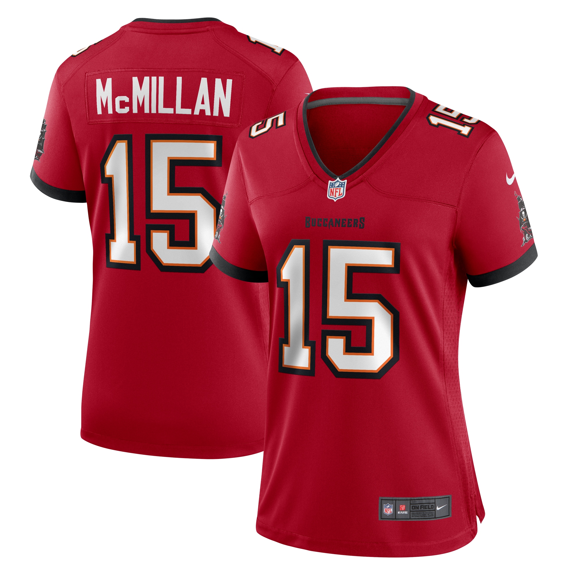 Women's Tampa Bay Buccaneers Jalen McMillan Red Game Jersey JS3452 nicesnker