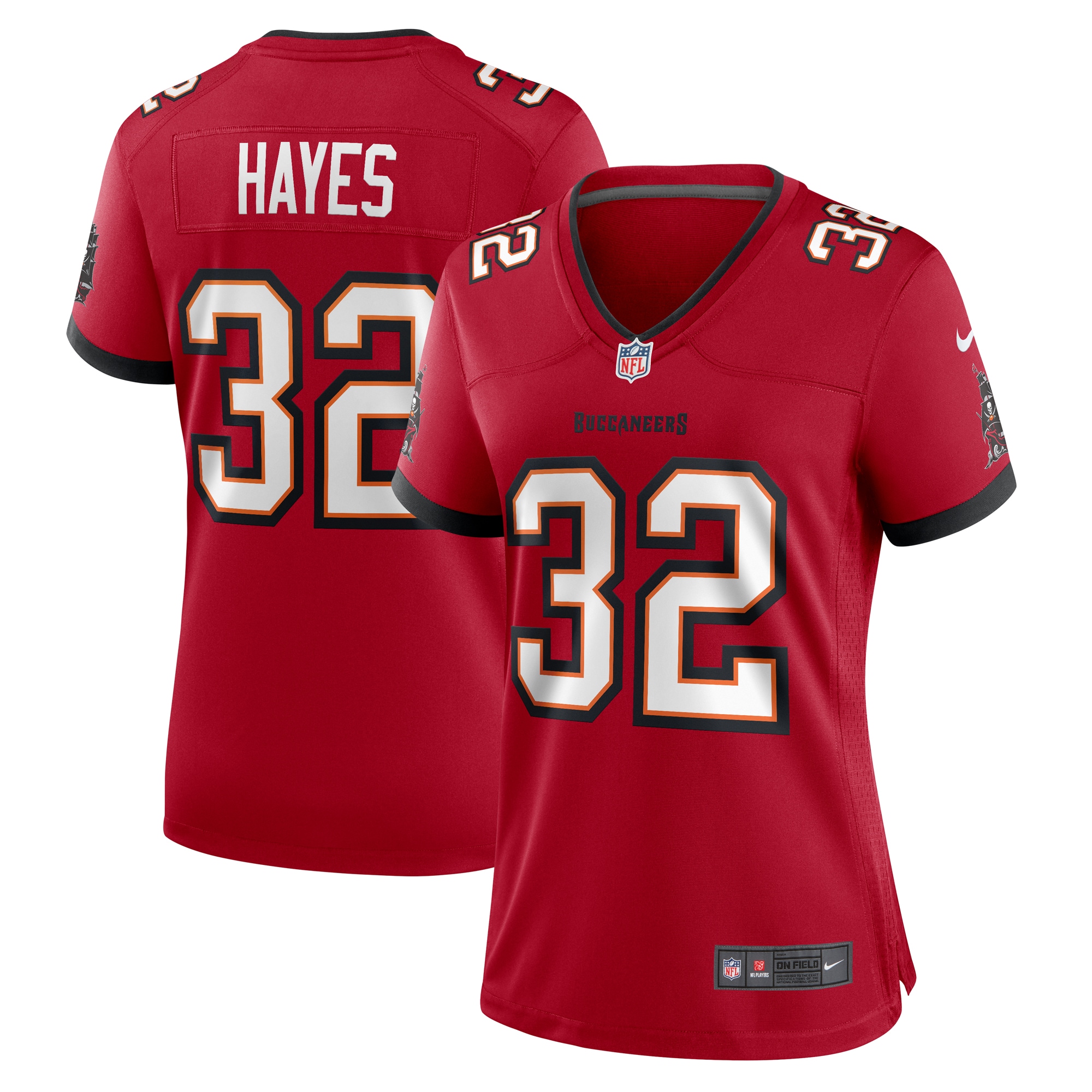 Women's Tampa Bay Buccaneers Josh Hayes Red Game Jersey JS9134 nicesnker