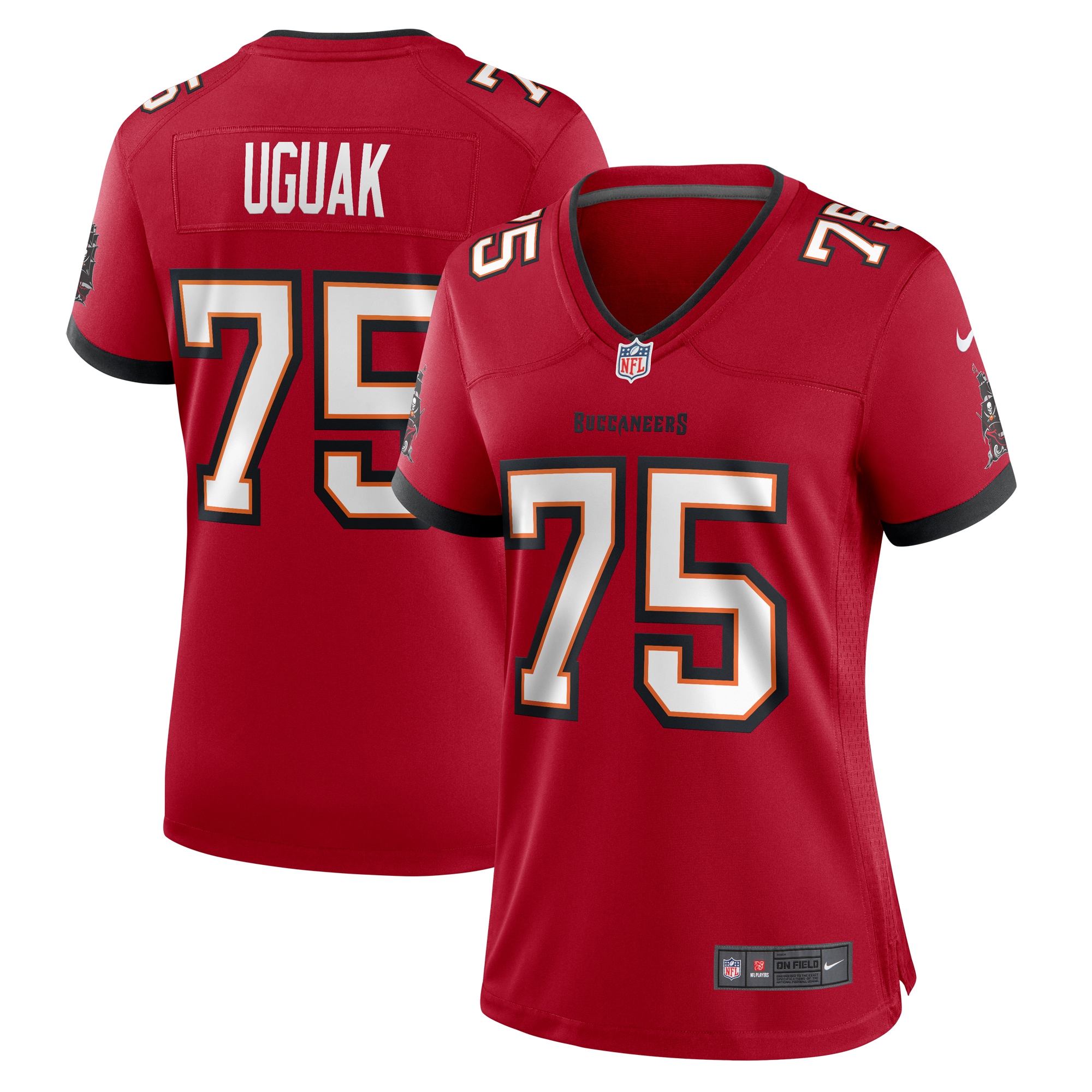 Women's Tampa Bay Buccaneers Lwal Uguak Red Game Jersey JS1708 nicesnker