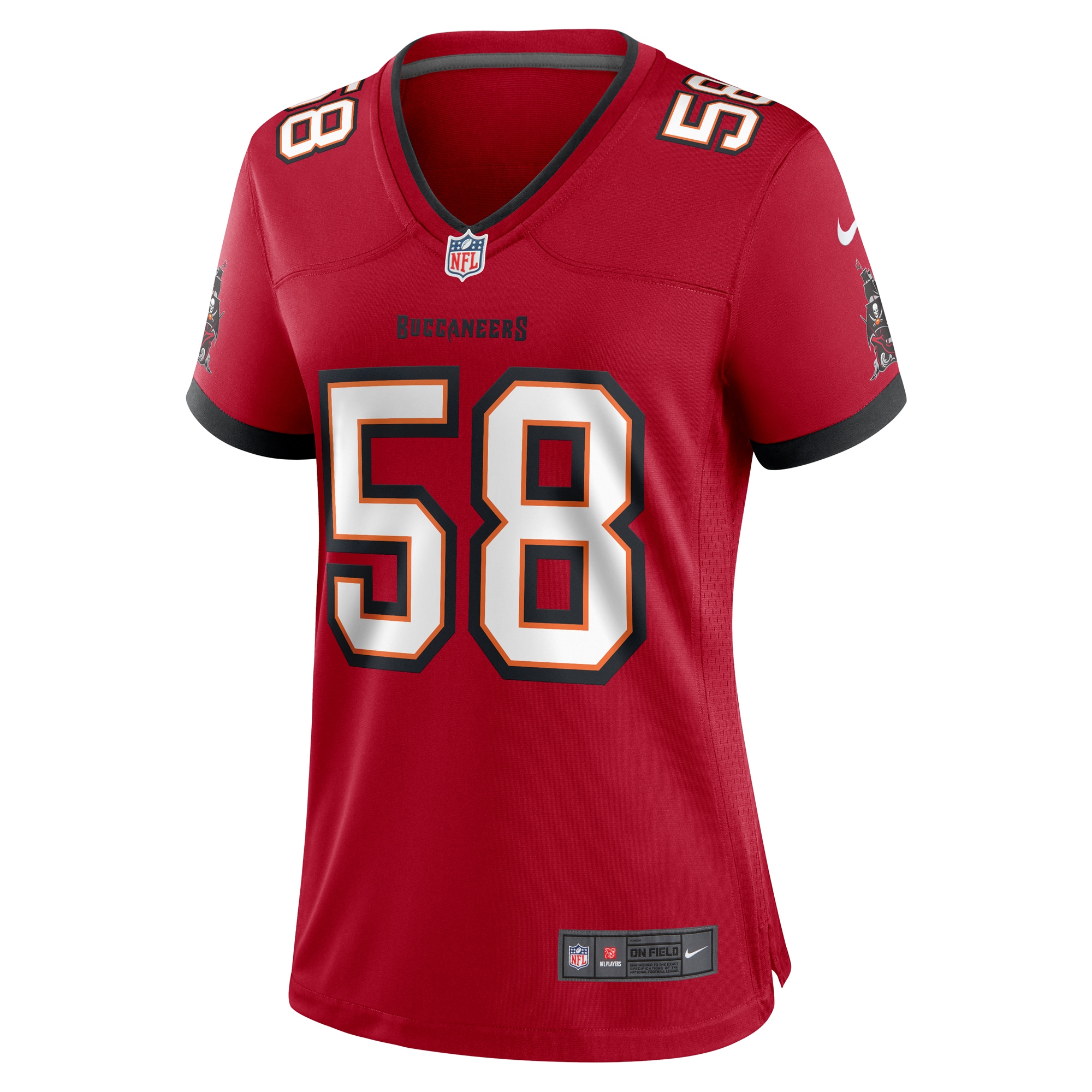 Women's Tampa Bay Buccaneers Markees Watts Red Game Jersey JS8619 nicesnker - Image 2