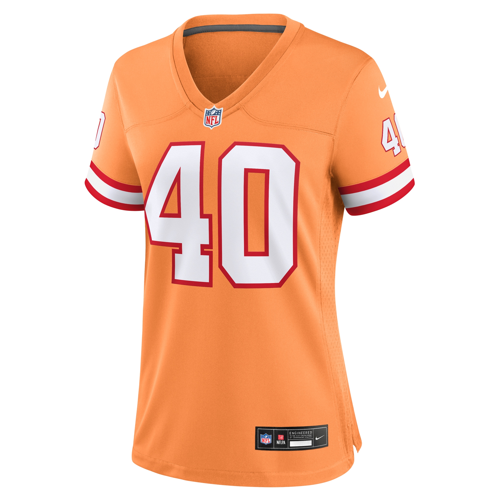 Women's Tampa Bay Buccaneers Mike Alstott Orange Throwback Game Jersey JS6594 nicesnker - Image 2