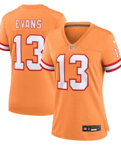 Women's Tampa Bay Buccaneers Mike Evans Orange Player Jersey JS9763 nicesnker