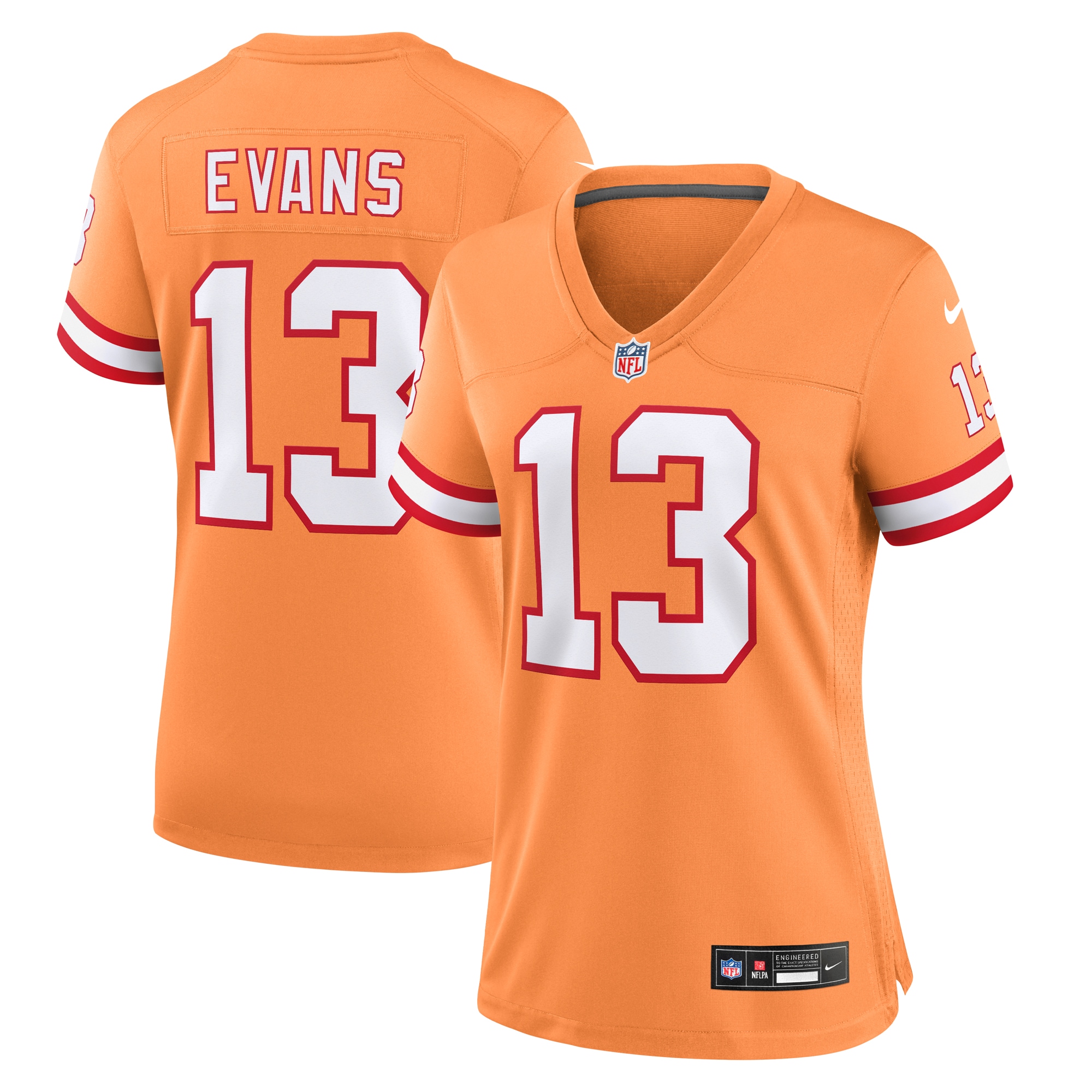 Women's Tampa Bay Buccaneers Mike Evans Orange Player Jersey JS9763 nicesnker
