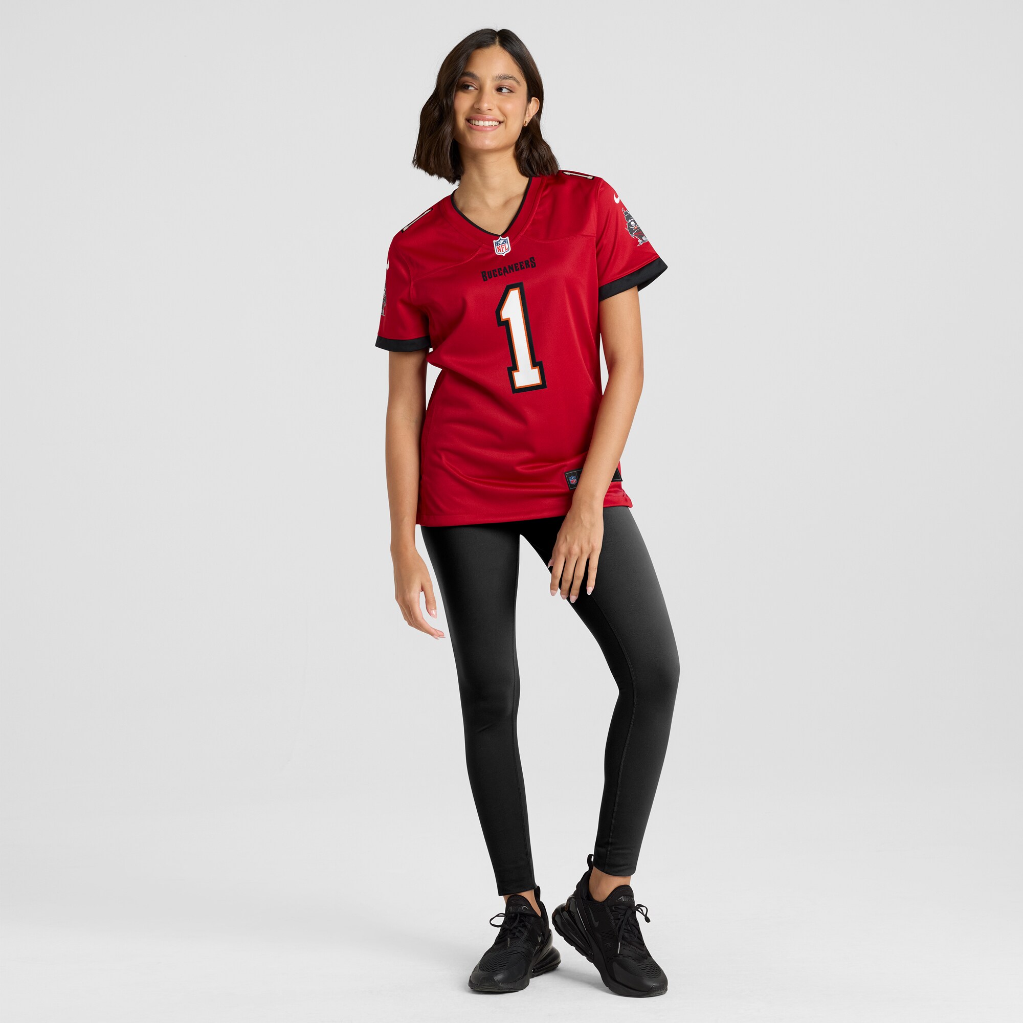 Women's Tampa Bay Buccaneers Number 1 Mom Red Game Jersey JS3688 nicesnker - Image 4