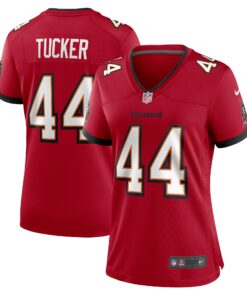 Women's Tampa Bay Buccaneers Sean Tucker Red Game Jersey JS6101 nicesnker