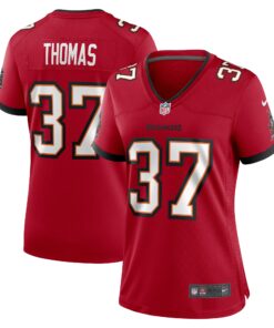Women's Tampa Bay Buccaneers Tavierre Thomas Red Game Jersey JS7994 nicesnker