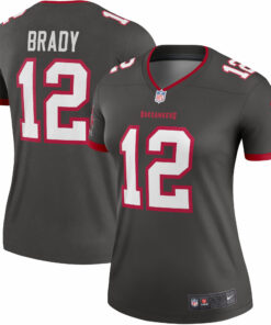 Women's Tampa Bay Buccaneers Tom Brady Pewter Alternate Legend Player Performance Top JS8460 nicesnker