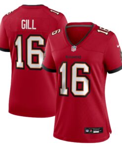 Women's Tampa Bay Buccaneers Trenton Gill Red Team Game Jersey JS7722 nicesnker