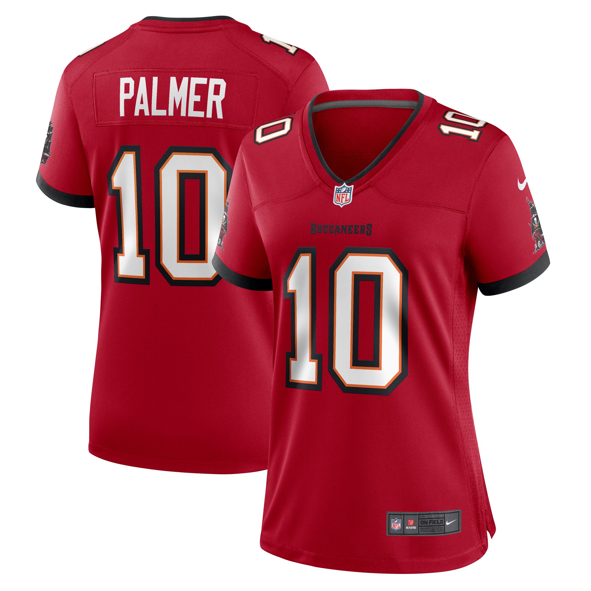 Women's Tampa Bay Buccaneers Trey Palmer Red Game Jersey JS3719 nicesnker