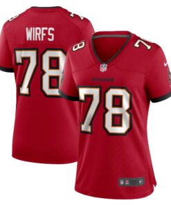 Women's Tampa Bay Buccaneers Tristan Wirfs Red Game Jersey JS4119 nicesnker