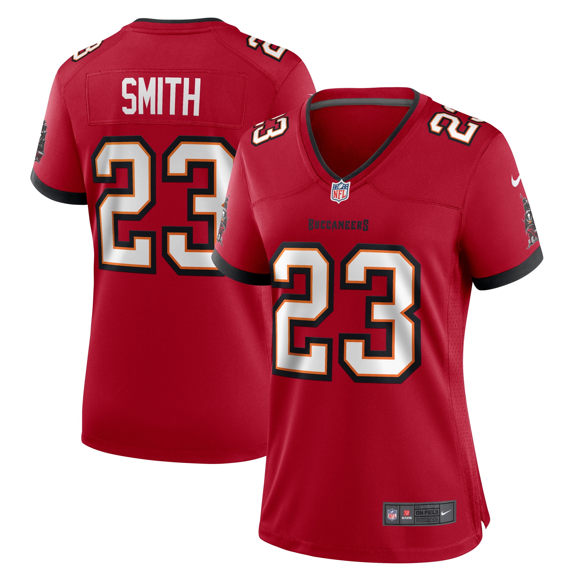 Women's Tampa Bay Buccaneers Tykee Smith Red Game Jersey JS1193 nicesnker