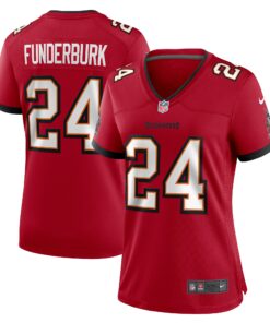 Women's Tampa Bay Buccaneers Tyrek Funderburk Red Game Jersey JS1375 nicesnker