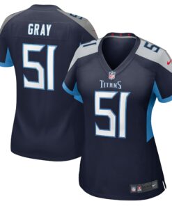 Women's Tennessee Titans Cedric Gray Navy Game Jersey JS1402 nicesnker