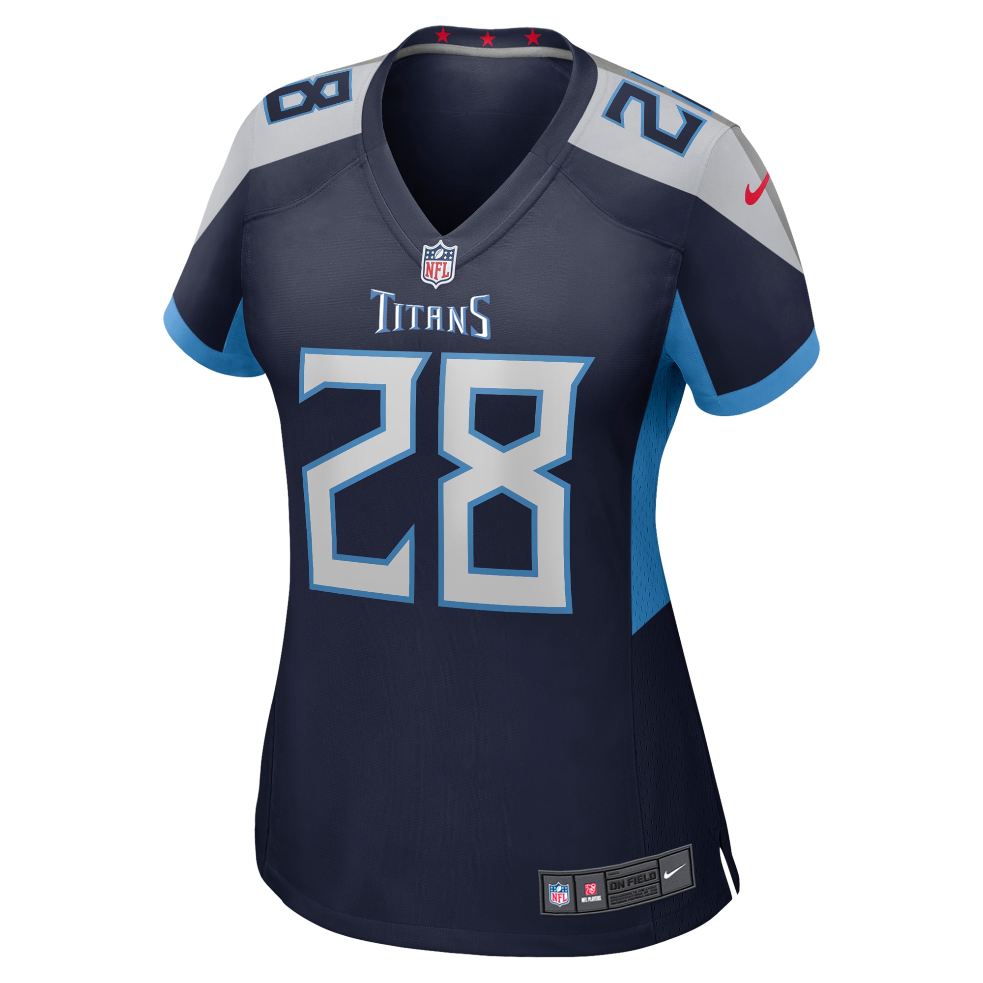 Women's Tennessee Titans Chris Johnson Navy Retired Player Game Jersey JS4183 nicesnker - Image 2