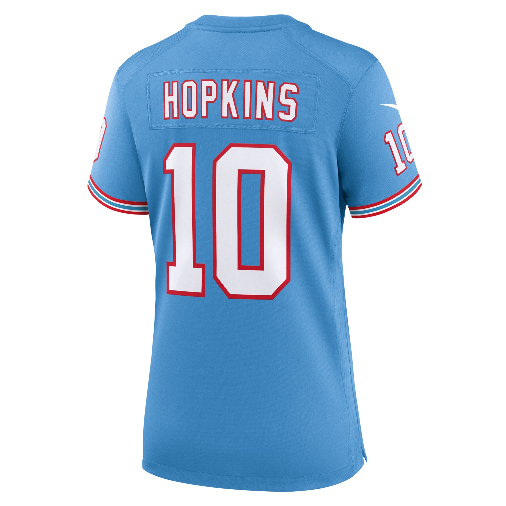 Women's Tennessee Titans DeAndre Hopkins Light Blue Oilers Throwback Player Game Jersey JS3542 nicesnker - Image 3