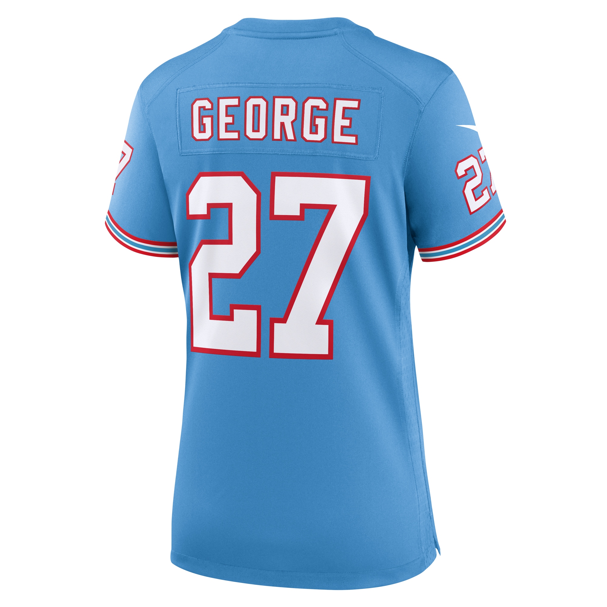 Women's Tennessee Titans Eddie George Light Blue Oilers Throwback Retired Player Game Jersey JS5920 nicesnker - Image 3