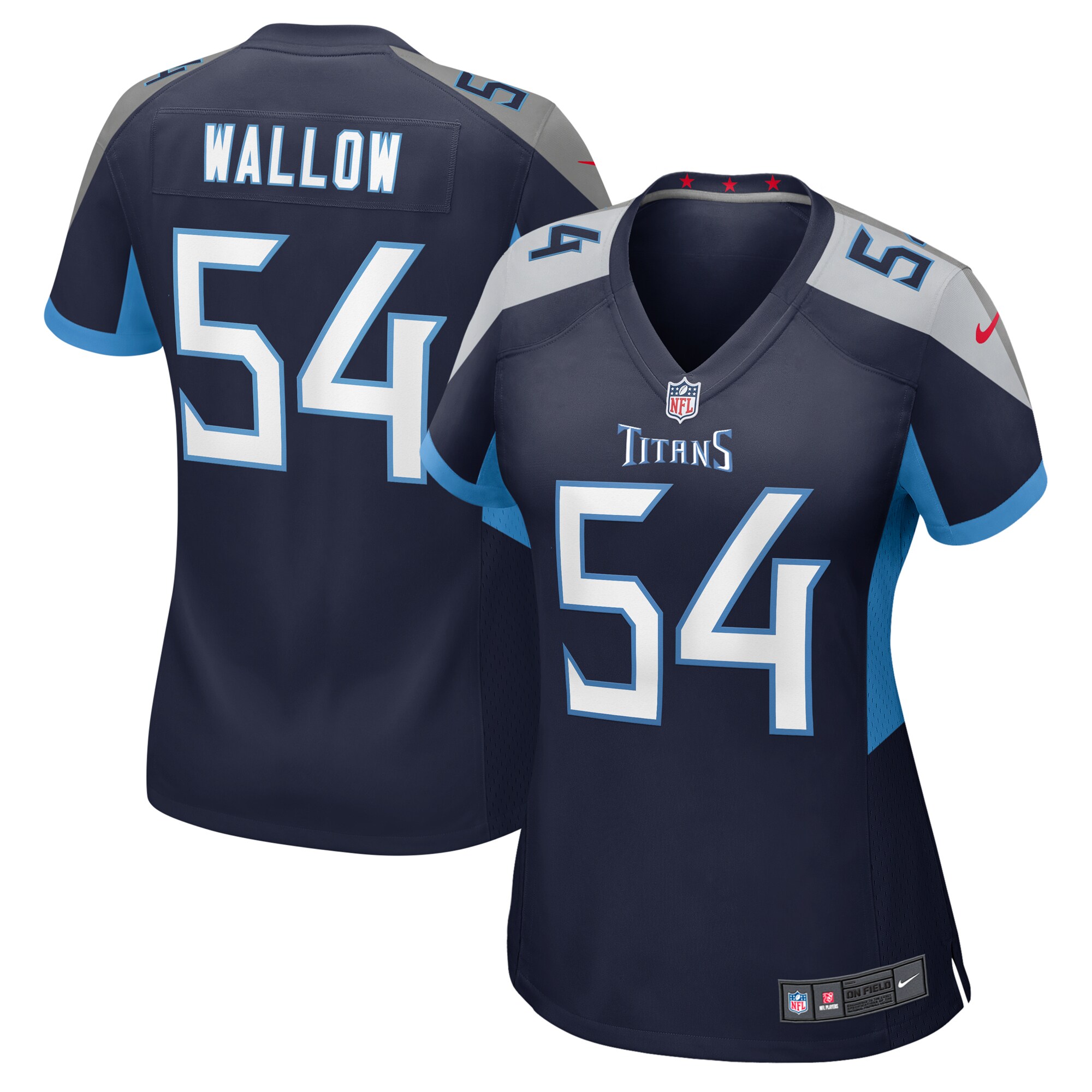 Women's Tennessee Titans Garret Wallow Navy Game Jersey JS7037 nicesnker