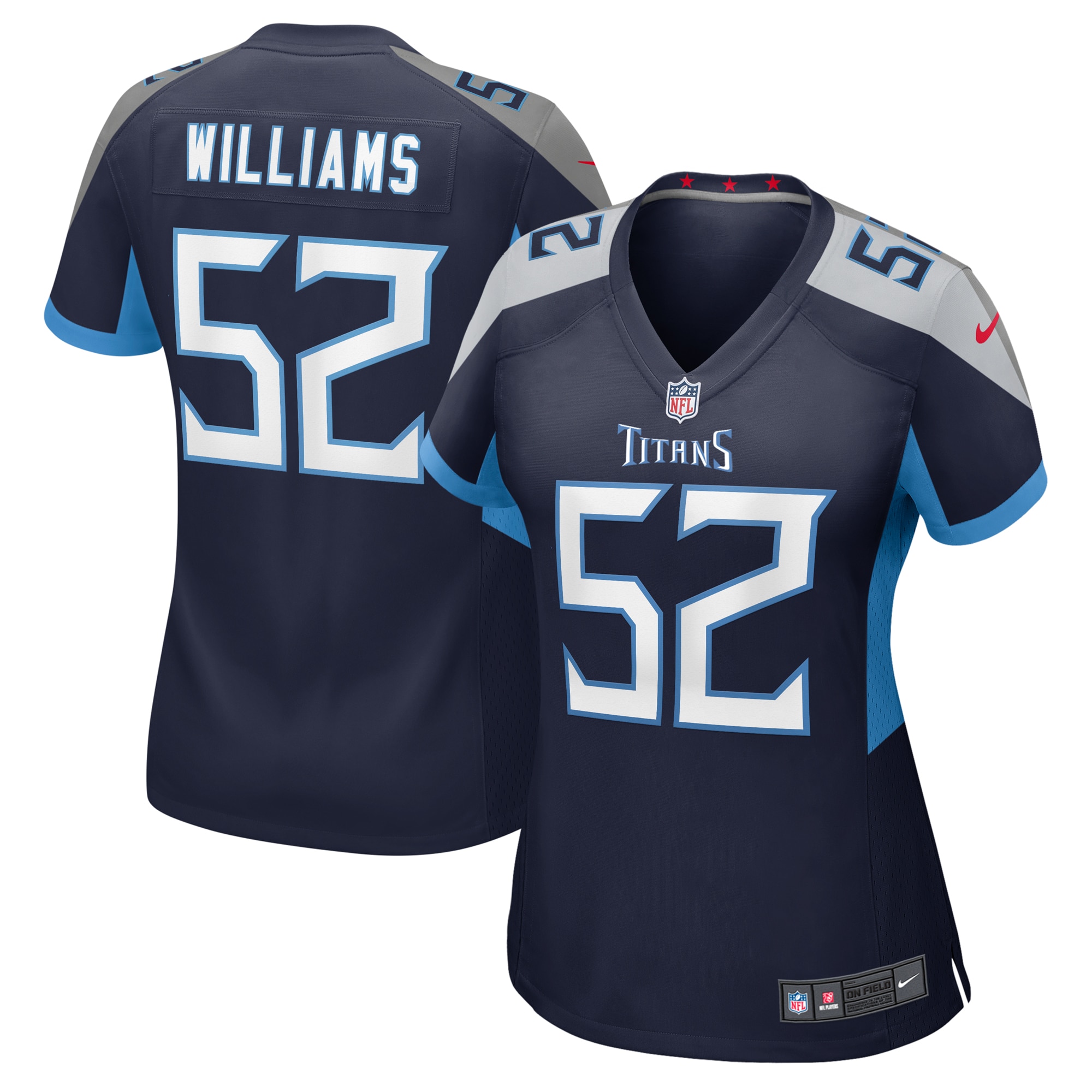 Women's Tennessee Titans James Williams Navy Game Jersey JS5468 nicesnker