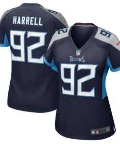 Women's Tennessee Titans Jaylen Harrell Navy Game Jersey JS2536 nicesnker