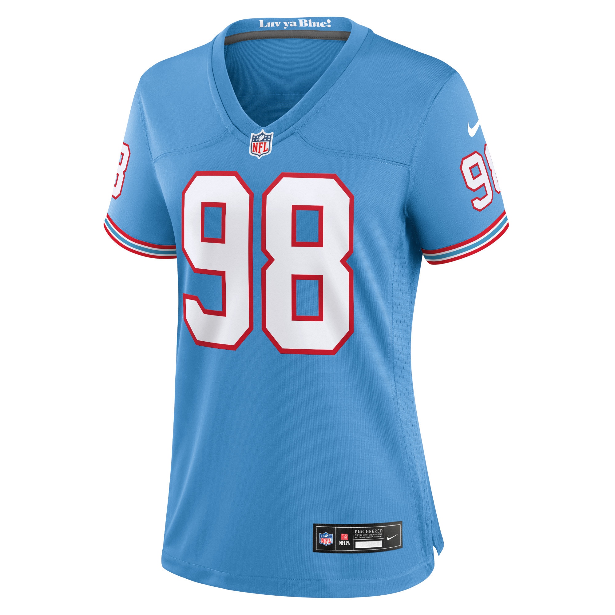 Women's Tennessee Titans Jeffery Simmons Light Blue Player Jersey JS8979 nicesnker - Image 2