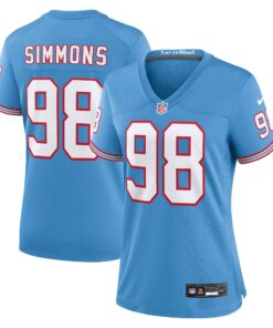 Women's Tennessee Titans Jeffery Simmons Light Blue Player Jersey JS8979 nicesnker