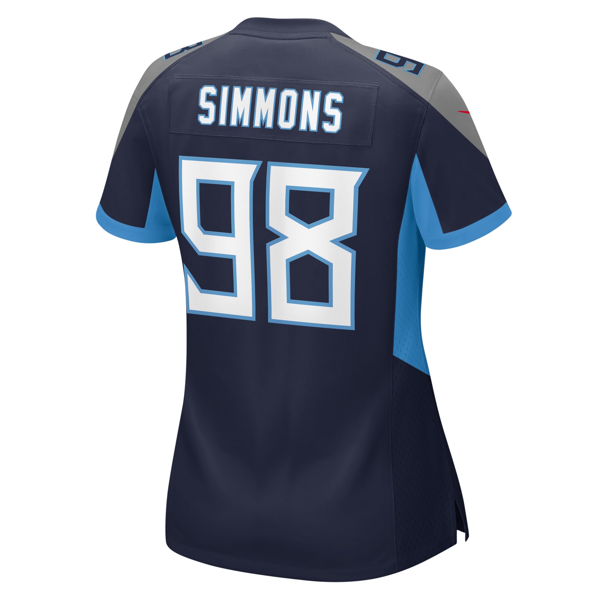 Women's Tennessee Titans Jeffery Simmons Navy Game Jersey JS3581 nicesnker - Image 3