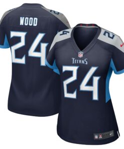 Women's Tennessee Titans Julius Wood Navy Game Jersey JS9049 nicesnker